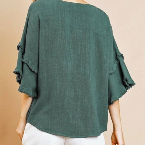 Umgee Linen Bohemian Top - Picture 9 of 14